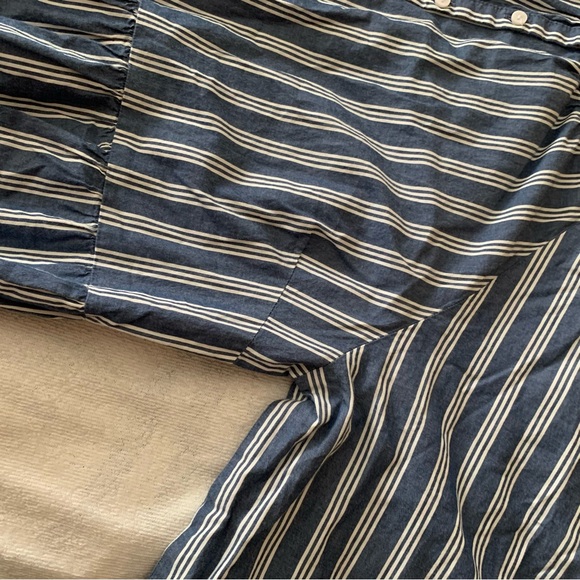 Old Navy Blue and White Striped Midi Dress - Picture 7 of 8